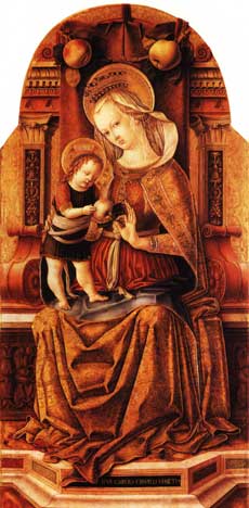 КАРЛО  КРИВЕЛЛИ
-Мария с младенцем на троне-
Нажмите, чтобы посмотреть
в большом формате