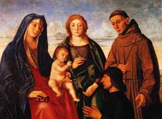 ВИНЧЕНЦО КАТЕНА
-Мария с младенцем, святым Франциском Ассизским, Святой и Донатором-
Нажмите, чтобы посмотреть
в большом формате